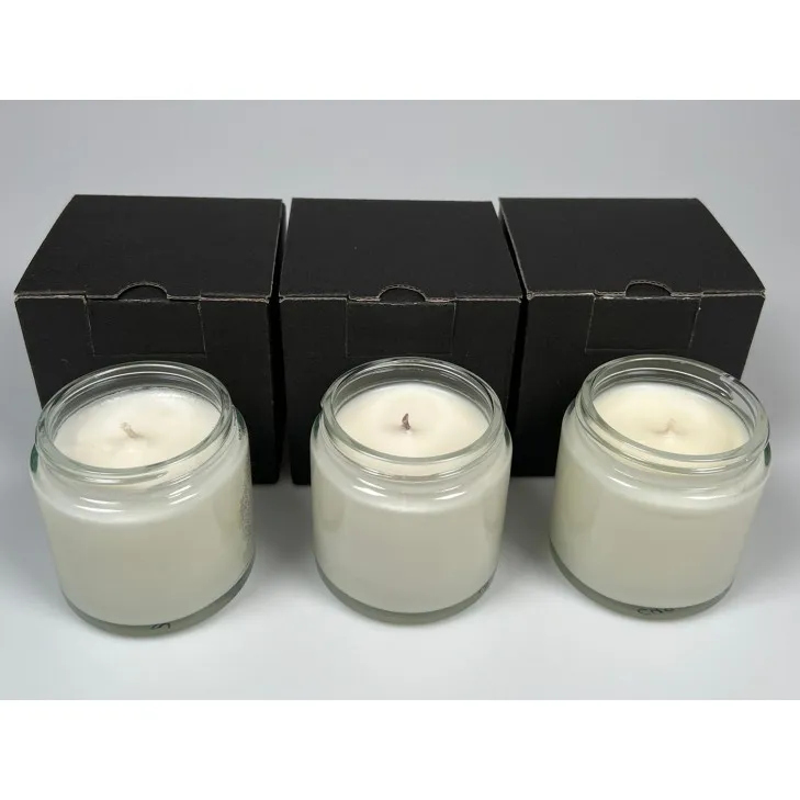 Świeca sojowa zapachowa w szkle przezroczystym - bawełniany knot 120 ml